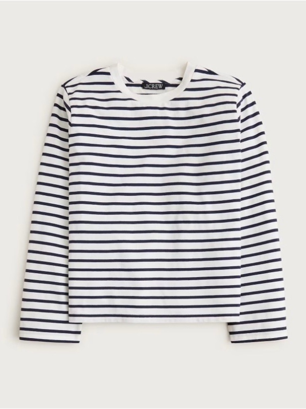 J. Crew Boyfriend Jersey T-shirt in Navy Stripe - Picture 4 of 10